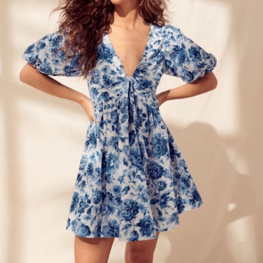 Abercrombie & Fitch Blue and White Mini Dress